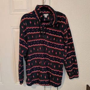 Cherokee fleece quarter zip pullover sweater